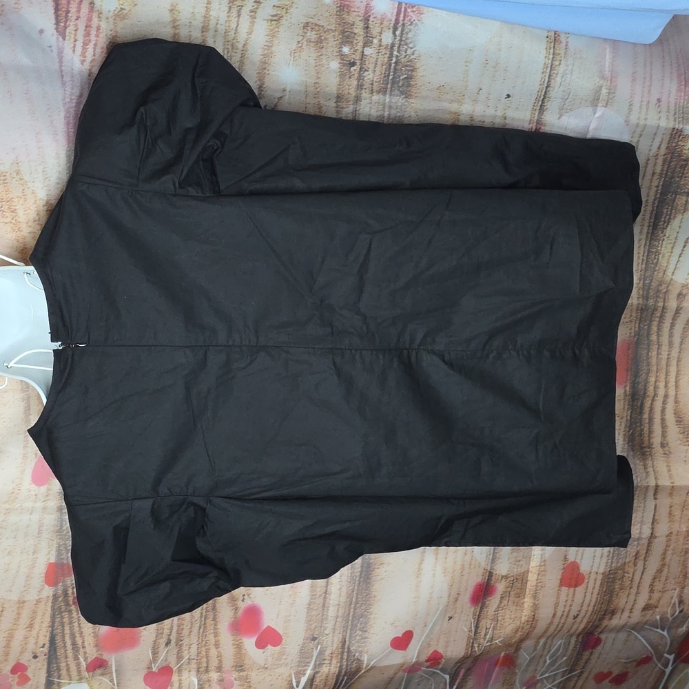 Hyacinth House Black Keyhole Becket Puff Sleeve Blouse Size Small - Picture 7 of 8